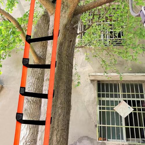 Fire Escape Ladder, 16.5 Feet Portable Safety Rope Ladder with 2 Hooks for 2-3 Story Homes, Multi-use for Kids and Adults