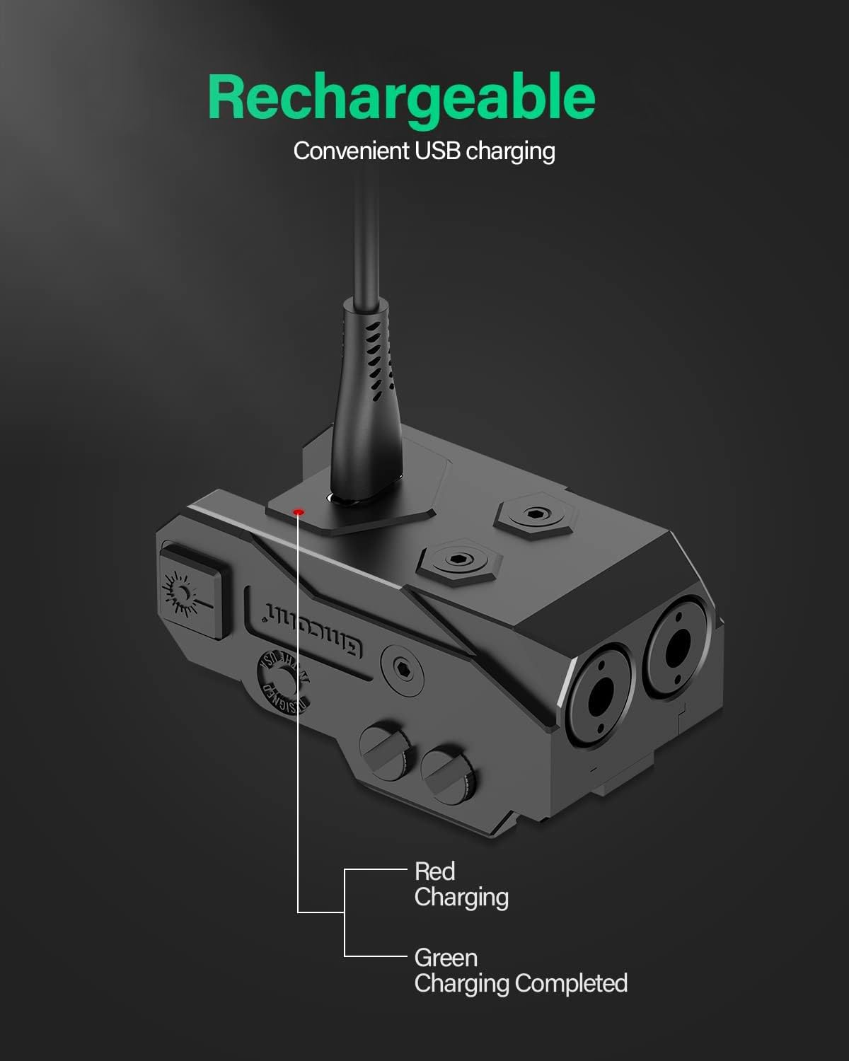 Gmconn Double Laser Sight with Strobe/Momentary for Railed Pistol