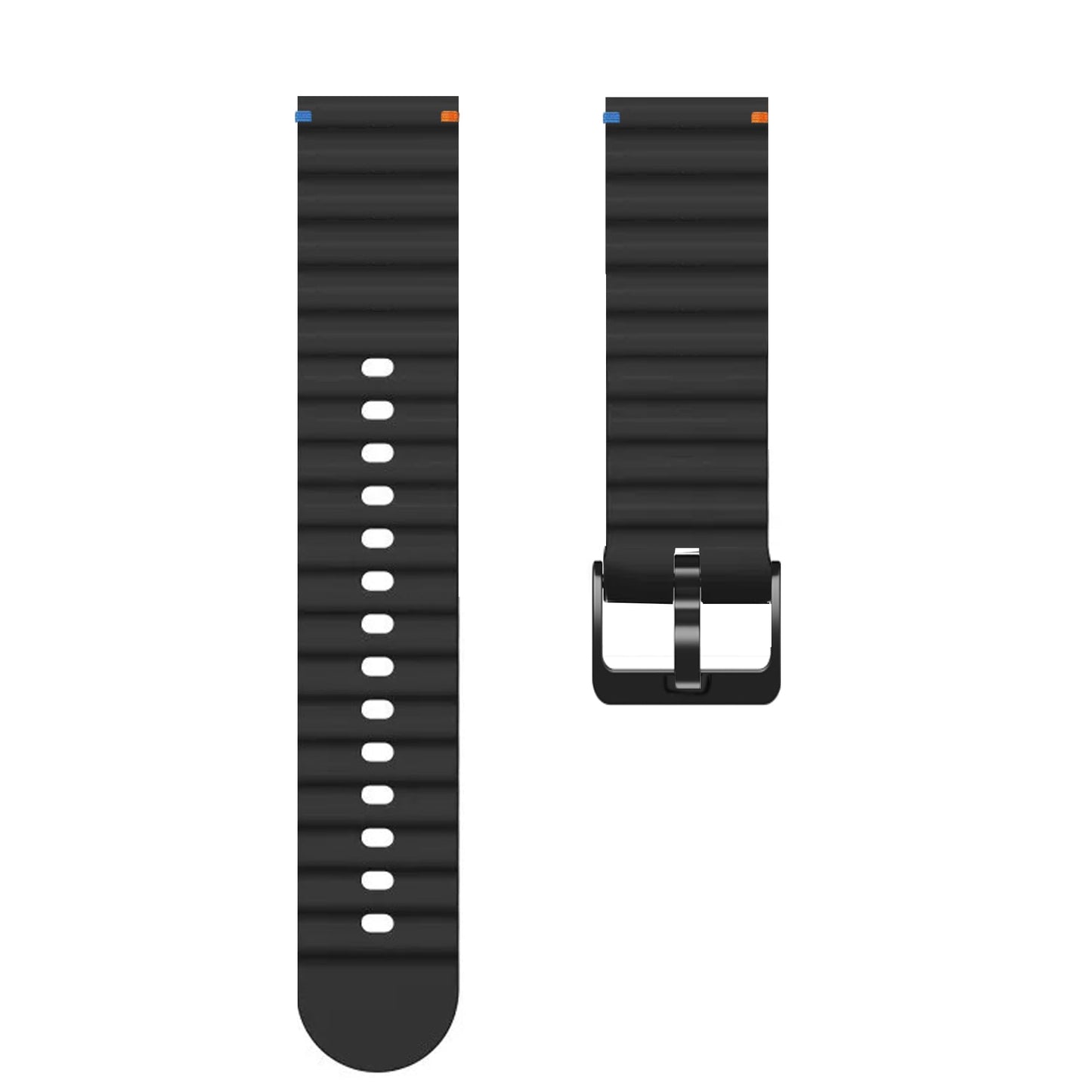 Lamshaw Compatible for Shock Clock 3 Bands, New Silicone Woven Line Adjustable Replacement Strap Compatible for Pavlok Shock Clock 3 (Black)