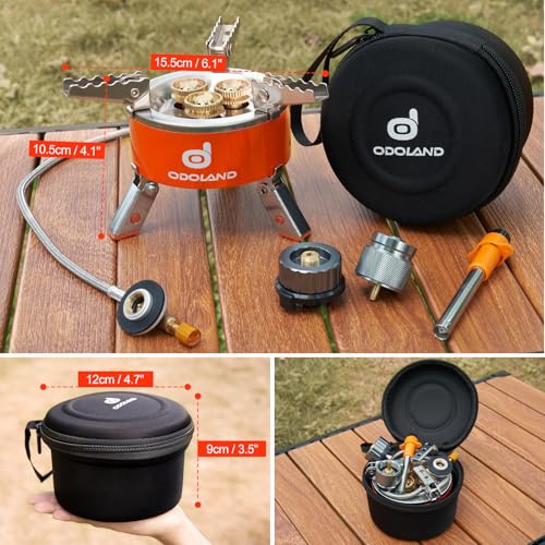 Odoland 5000W Portable Camping Stove Collapsible Backpacking Stove with EVA Box