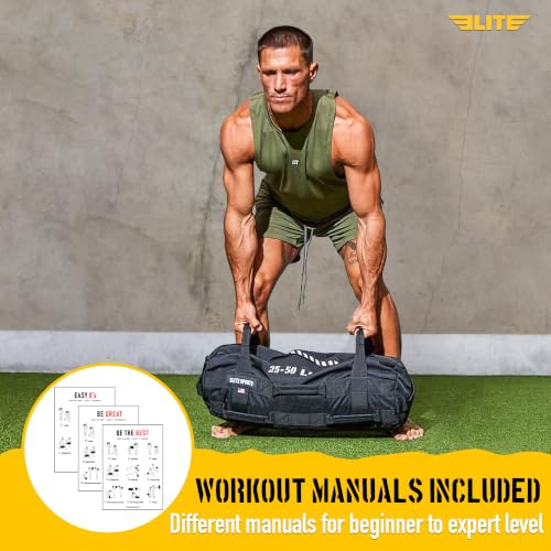 Workout Sandbag for Core Muscle Training - Black / 25 to 50 lbs