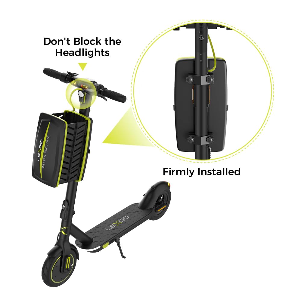 LEXGO Scooter Storage Bag 8L Universal, Foldable Waterproof Front Handlebar Bags, Large Capacity Portable Commuting Scooter Bag for Carrying Tools