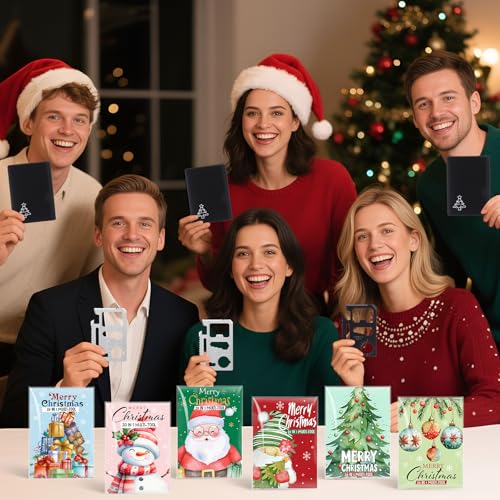 11-in-1 Credit Card Multitool Gift Set with Christmas Cards - 12 Pack