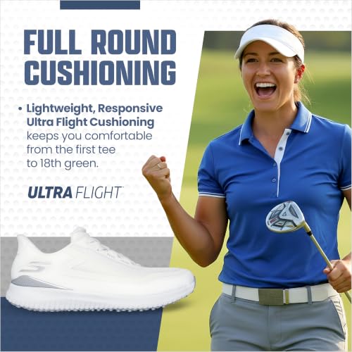Women's Golf Slip-Ins Shoes with Ultra Flight Cushioning - White/Silver