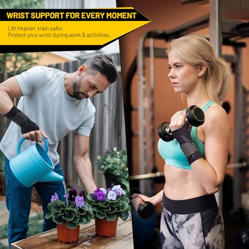 Adjustable Wrist Support Brace - Compression Sleeve, Large