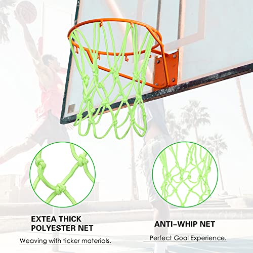 Glow in the Dark Basketball Net Replacement - 8 Loops, 25 cm