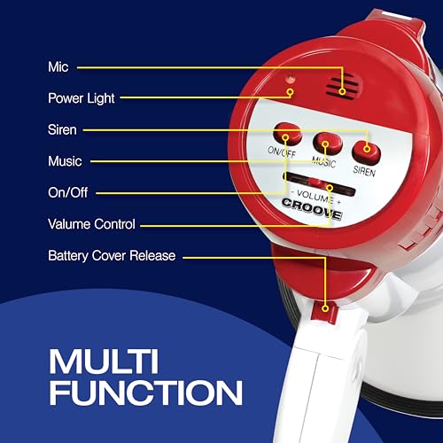Portable Megaphone Bullhorn with Siren - Battery Operated
