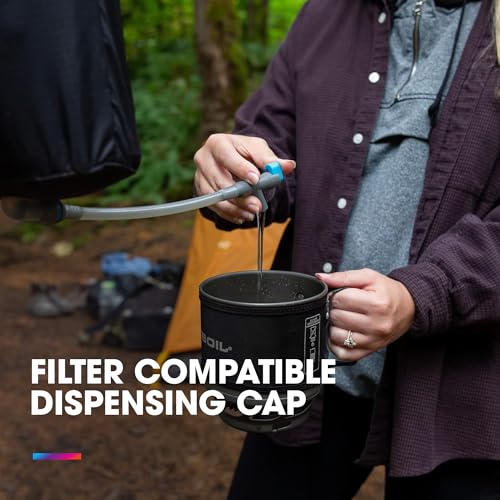 HydraPak Pioneer 10L Collapsible Water Storage & Dispensing System - Black, BPA-Free, Backpackable for Camping