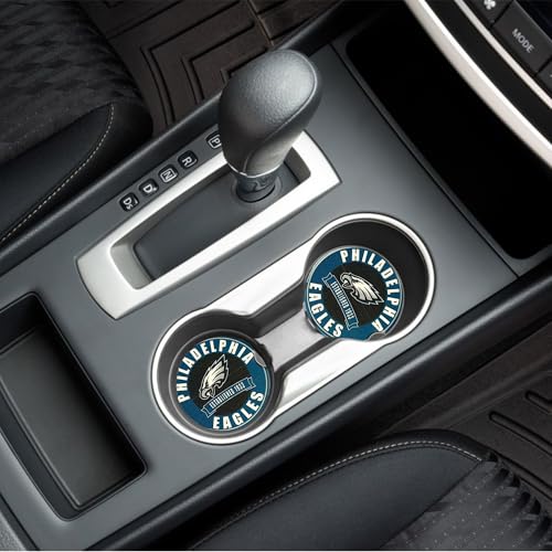 Philadelphia Eagles Car Coasters Set of 2 - Absorbent Ceramic