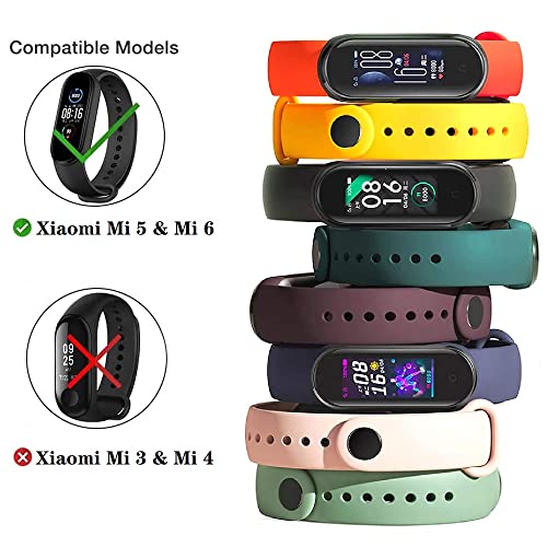 Replacement Bands for Xiaomi Mi Band 5/6/7 & Amazfit Band - Black, Blue, Navy, Green, White