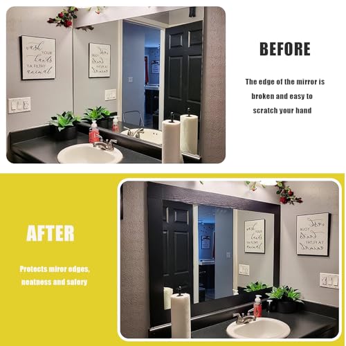 Black Wood Grain Self Adhesive 3D Peel and Stick Waterproof Wall Border Easy to Apply Kitchen Bathroom Tiles Stciker 4.2x393 inch