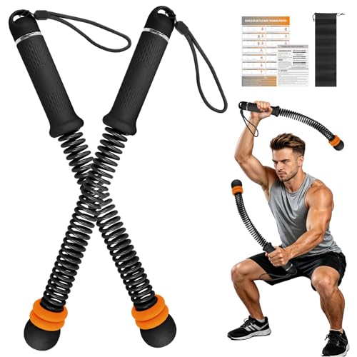 Cordless Weighted Battle Ropes – Adjustable Resistance for Home Gym - Black