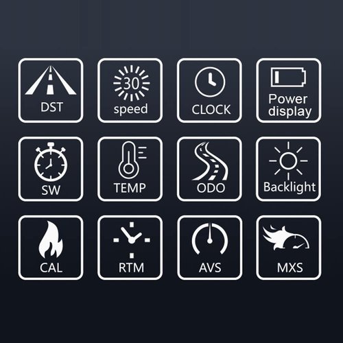 SIUKE USB Rechargeable Waterproof Bike Speedometer Multifunctional Bike Cycling Speedmeter Wireless Bicycle Speed Meter with Light and Horn USB Rechargeable Waterproof Bike Speedometer Full Screen