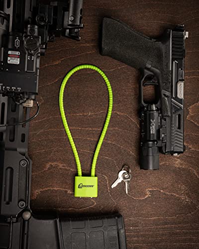 15 Inch Cable Gun Lock - California DOJ Approved, Green - One Size