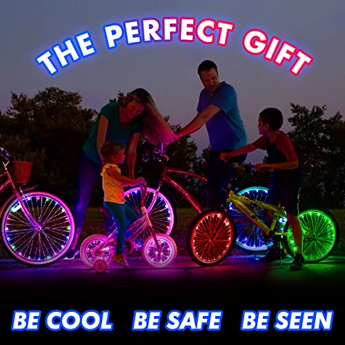LED Bike Wheel Lights - Multicolor, 500 Lumens for Safety & Style
