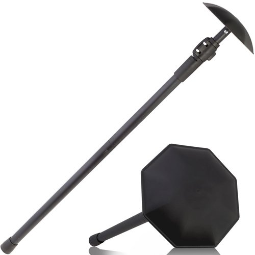 Greeily Golf Travel Bag Support Pole, 33"-60" Golf Travel Bag Support Pole Backup Support Adjustable for Airlines Stiff Arm Club Protector Metal Pole Hard Cover Black (Black Cover)