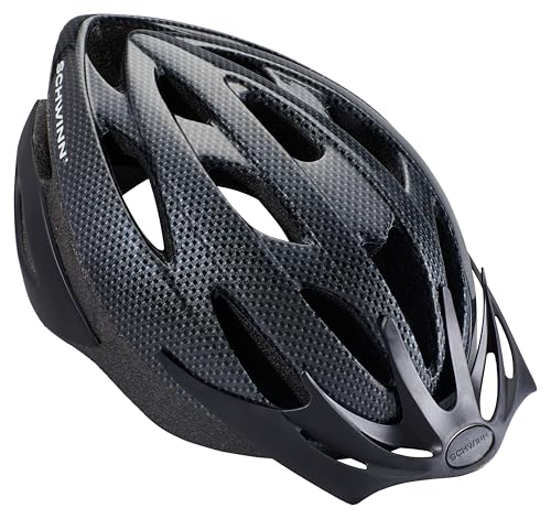 Adult Bike Helmet - Schwinn Thrasher, Carbon, Adjustable Fit