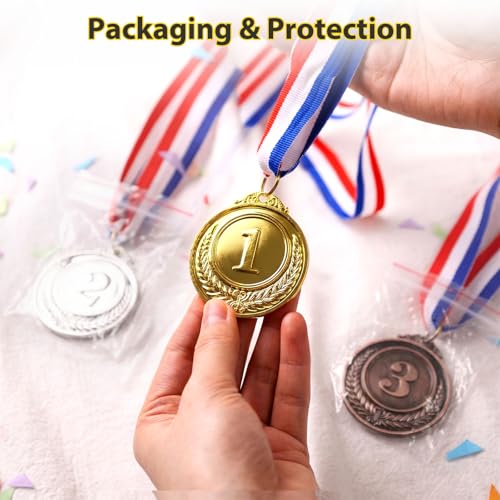 2-Inch Medal Set - 12 PCS Gold Silver Bronze Awards for Sports, Spelling Bees, Competitions