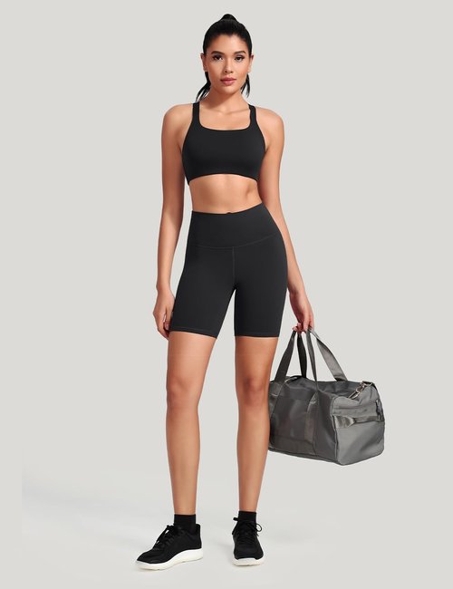 HeyNuts Pro Biker Shorts - High Waisted Compression Workout Shorts | 4''/6'' Sizes Available