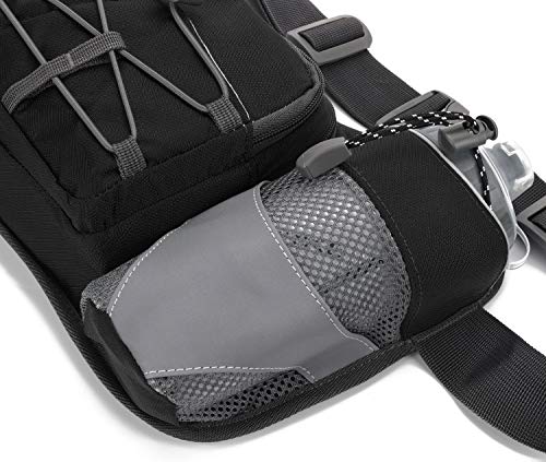 Hydration Waist Pack with Water Bottle Holder - Black