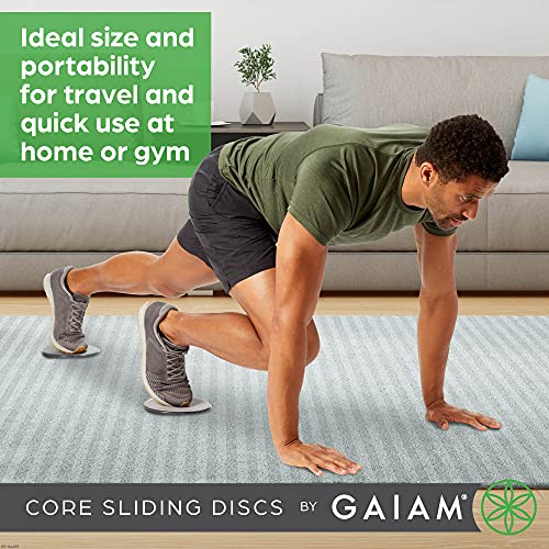 Core Sliding Discs - Dual-Sided Workout Sliders for Carpet & Hardwood - 1 EA