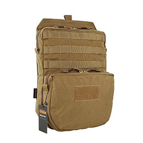 Coyote Brown Hydration Pack with 3L Water Bladder - Tactical MOLLE System