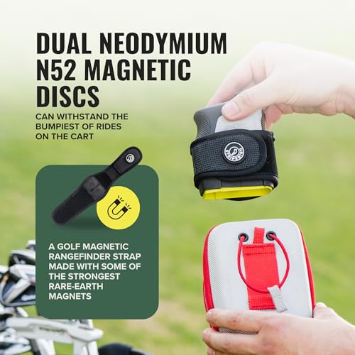 Slim Golf Rangefinder Magnetic Strap - Stealth Black
