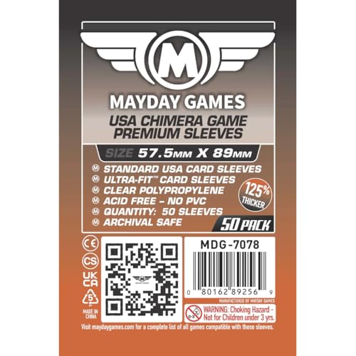Premium Chimera Card Sleeves 57.5x89mm - 90-Micron Clear Protectors (50 Pack)