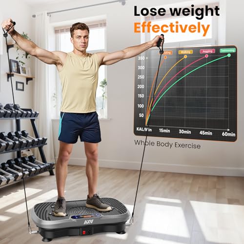 Vibration Plate Fitness Machine - 200W Bluetooth Shake Plate - Gray