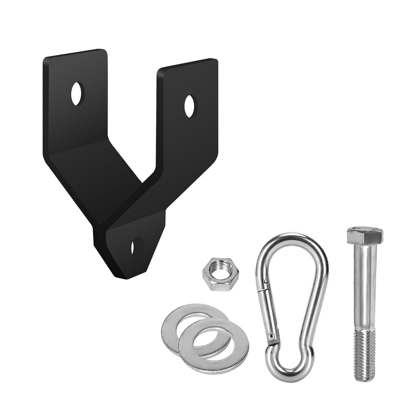 RIMLUFE Power Rack Crossmember Shankle Bolts Bands and DIY Pulley Systems Cage Add on Attachment,Cable System Gear Spotter Arms Accessories, LAT Pull Down Up Rig Bar Holder Tool (0.625" Holes)