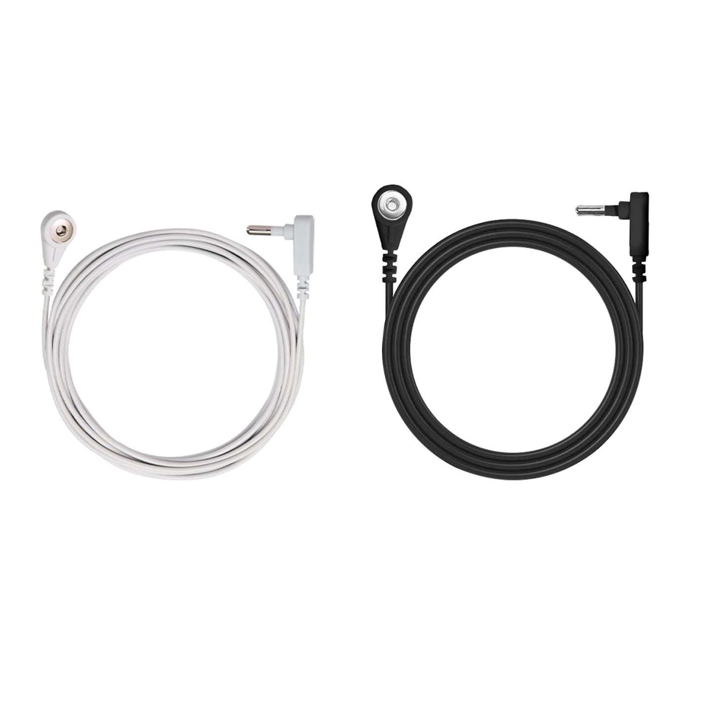 YEOUMIAR 2 Pack Grounding Cords, 15 Feet Grounding Cable, Replacement Grounding Wire for Grounding Mats, Sheets, Pillowcases, 1 White & 1 Black.