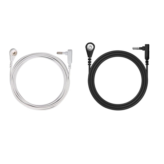 YEOUMIAR 2 Pack Grounding Cords, 15 Feet Grounding Cable, Replacement Grounding Wire for Grounding Mats, Sheets, Pillowcases, 1 White & 1 Black.