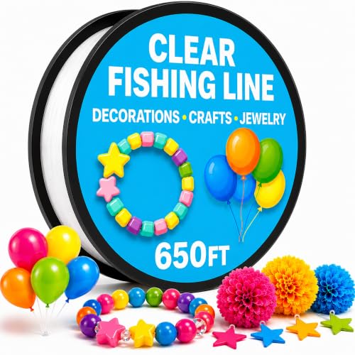 Heavy Duty Clear Fishing Line for Crafts - 20 lb Test Strength