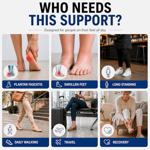 Beige Ankle Compression Socks 2 Pack for Men & Women - Foot Arch Support, Open-Toe, Large-X-Large