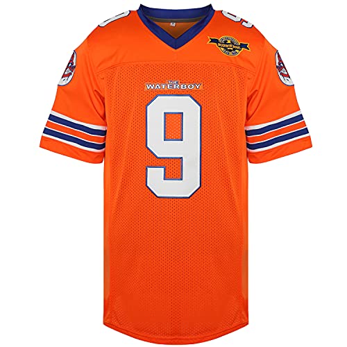 Bobby Boucher #9 The Waterboy Football Jersey - X-Large Orange