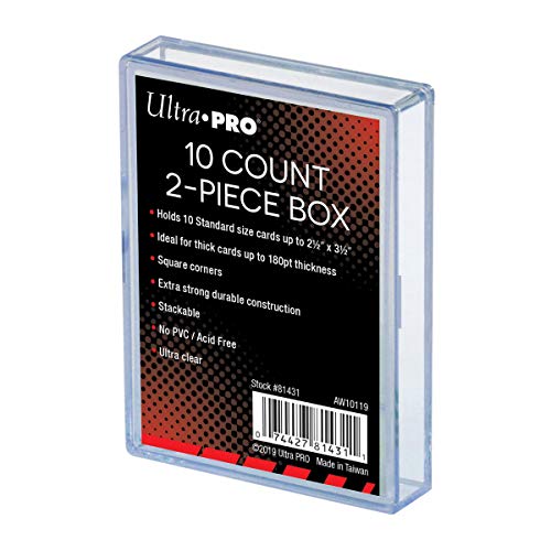 10-Count Standard Size Trading Card Hard Plastic Case Holders