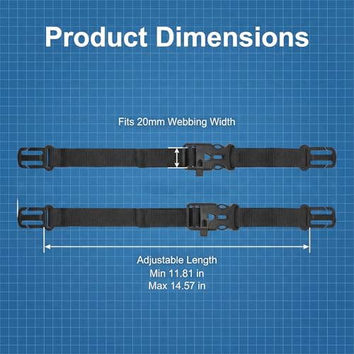 Adjustable Chest Straps for Backpacks - 20MM Webbing