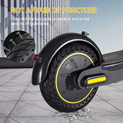 LEFELWEL Black Solid Rubber Tire 10x2.5 Inch for Ninebot Segway MAX G30 G30P G30LP - 2PCS