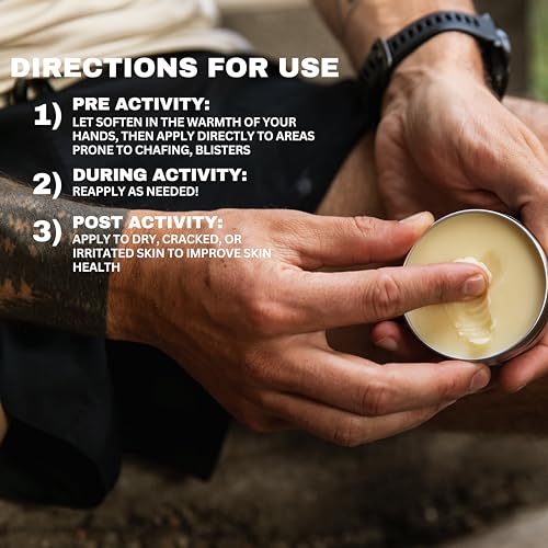 Anti-Chafing Cream for Runners & Hikers, 2 oz Natural Balm