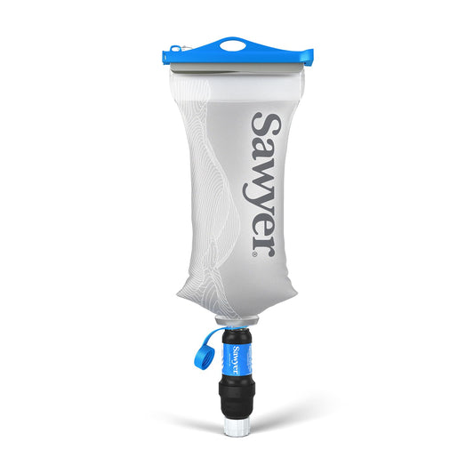 Sawyer Squeeze Water Filtration System - Cnoc 2L Premium Bladder | Clear & Portable