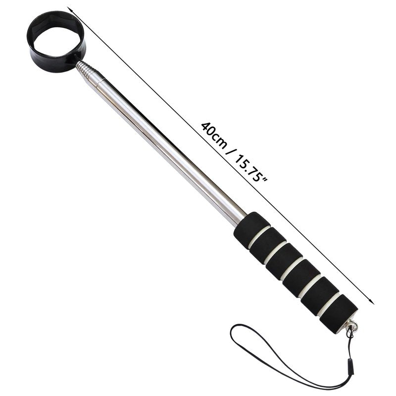 Auto-plaza 9 Feet Aluminum Alloy Golf Ball Retriever Telescopic Black for Water Golf Ball Picker Grabber Golf Accessories (2)