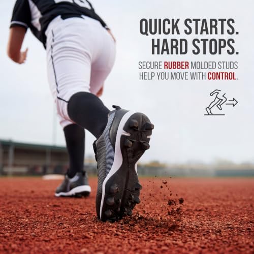 Women’s Softball Cleats Black 8 Molded Lacrosse Baseball Shoes Ziítop