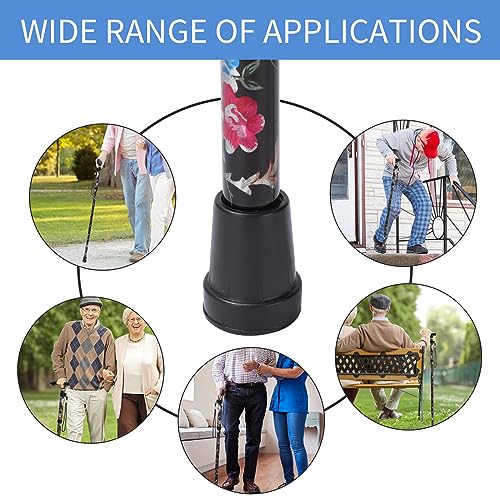Lightweight Adjustable Folding Walking Cane - Black