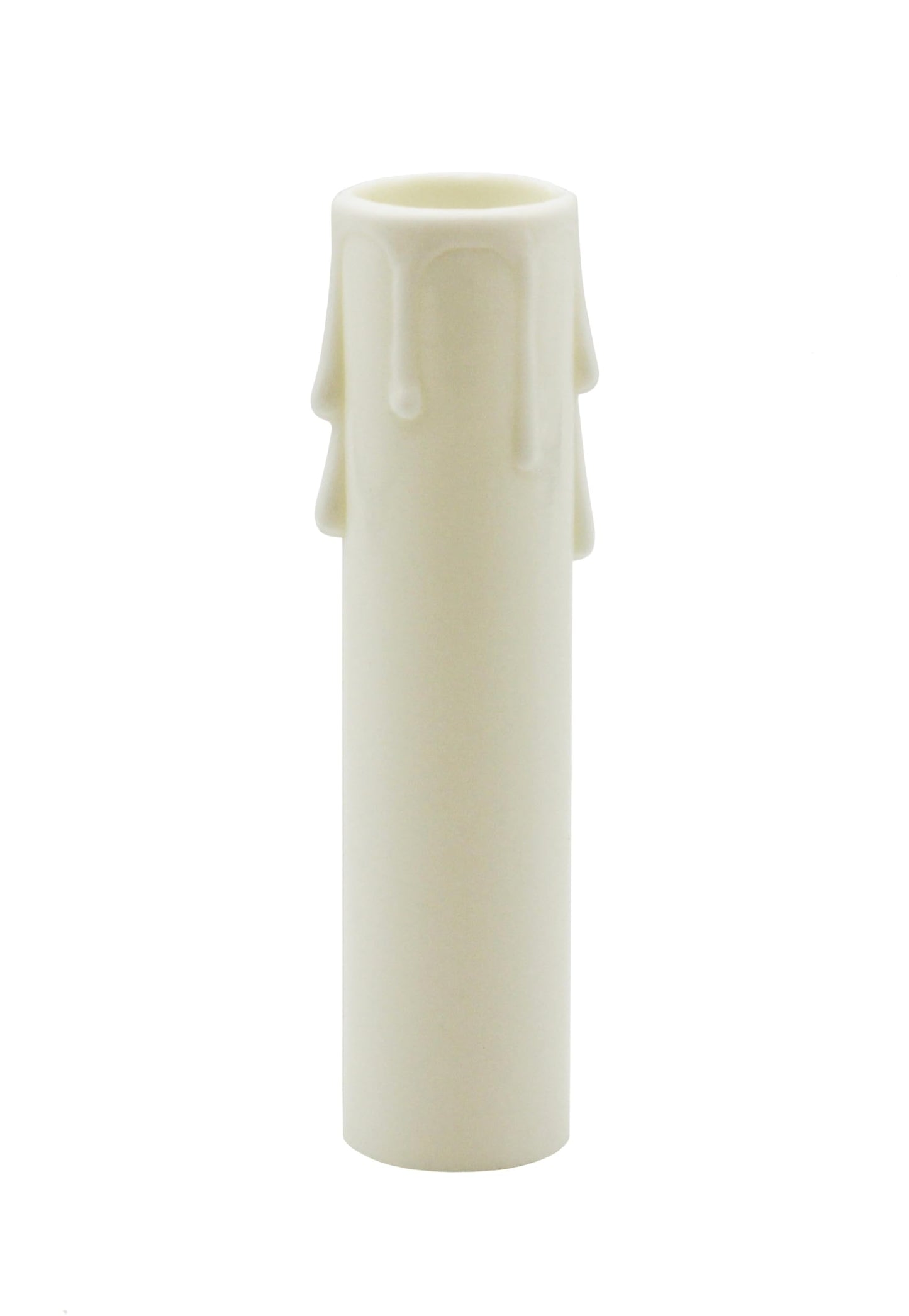 Creative Hobbies 4 Inch Tall Ivory Plastic Drip Look Candle Socket Covers for Chandeliers - Candelabra Base | 6 Pack