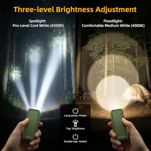 200-Lumen Rechargeable EDC Flashlight with Rotatable Head