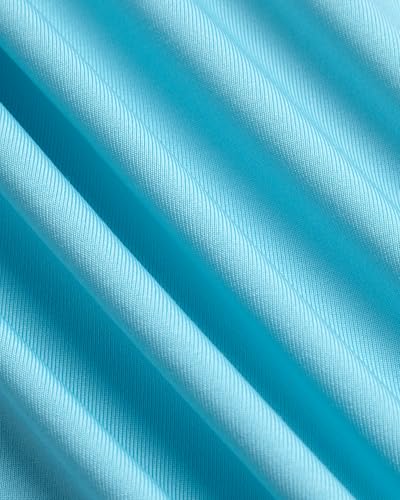 Long Sleeve Rash Guard Swim Shirt - Baby Blue, Size 14-16