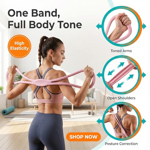 Figure 8 Resistance Bands for Strength Training - Pink