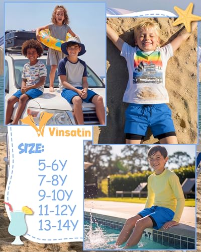 Boys Swim Trunks with Compression Liner - Dark Blue, 11-12 Years