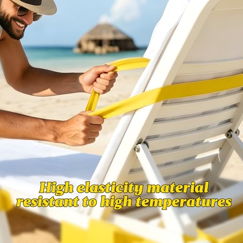 Elastic Beach Towel Bands for Cruise Chairs - 4 Pack