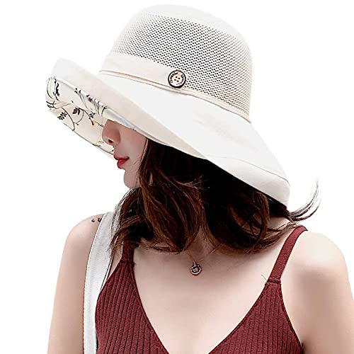 Wide-Brim UV-Protection Sun Hat - Outdoor Breathable - Medium Beige